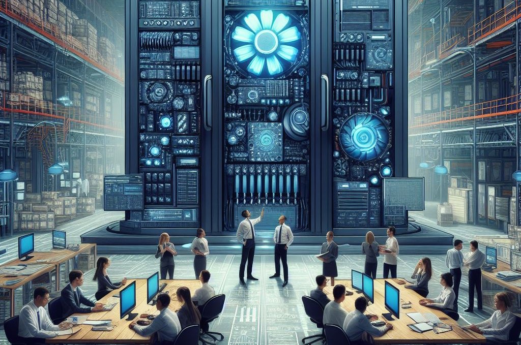 AI fotografija superkompjutera i radionice sa ljudima